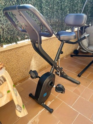 Bicicleta Estática Plegable Negra