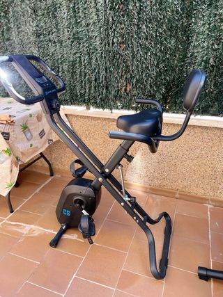Bicicleta Estática Plegable Negra