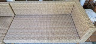 Sofá esquinero exterior tejido y tela