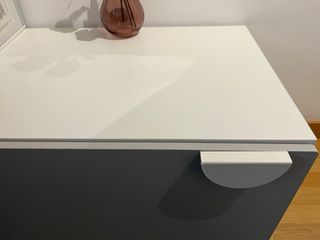 Banco Almacenaje IKEA Gris y Blanco