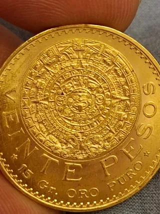 Moneda oro 20 pesos mexicanos
