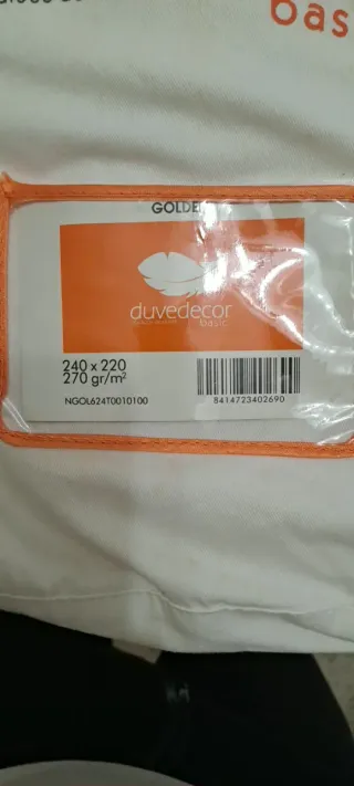 Edredón Nórdico cama de 150cm 90%plumón 10% pluma.