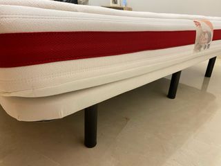 Colchón viscoelastico y somier de tela