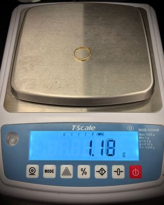 ANILLO ORO 18K 1,18GR T10