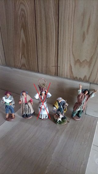 Set statue presepe napoletano terracotta