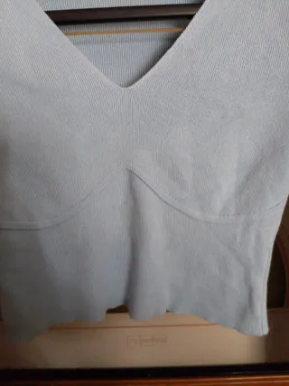 Mini maglietta donna manica lunga tg M azzurra.