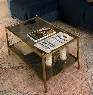 Mesa baja salón cristal