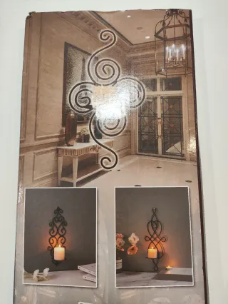 Pareja de apliques dorados