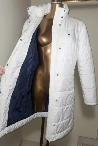 Cappotto Trapuntato Lacoste Bianco Tg. 40