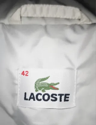 Cappotto Trapuntato Lacoste Bianco Tg. 40