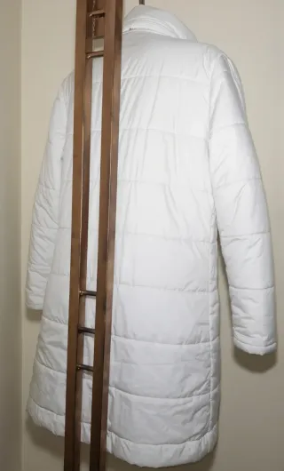 Cappotto Trapuntato Lacoste Bianco Tg. 40
