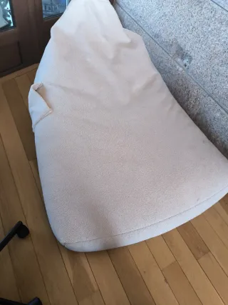 Puff grande chenilla con bolsillo