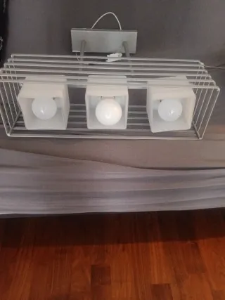 Lámpara colgante moderna plateada