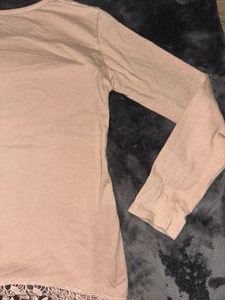 Camiseta infantil manga larga con lentejuelas