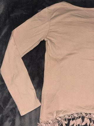 Camiseta infantil manga larga con lentejuelas