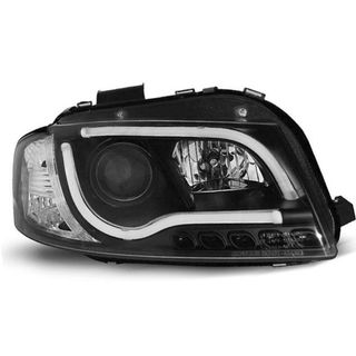 Faros delanteros Audi A3 8P Led Tubelight Negros