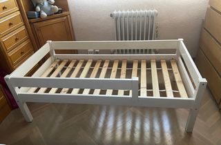 Cama infantil 140x70 madera blanca El Corte Inglés