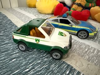 Set de coches playmobil, tranvia verde de regalo