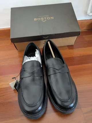 Mocasines hombre, negros, T:43. Marca Boston.
