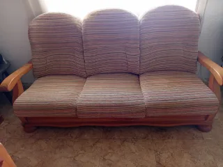 Sofá 3 plazas pino macizo