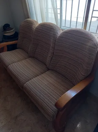 Sofá 3 plazas pino macizo