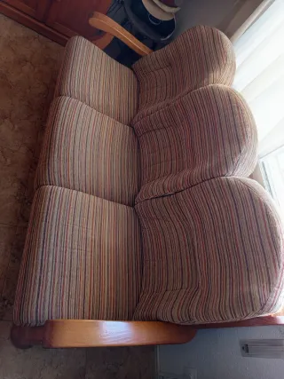 Sofá 3 plazas pino macizo