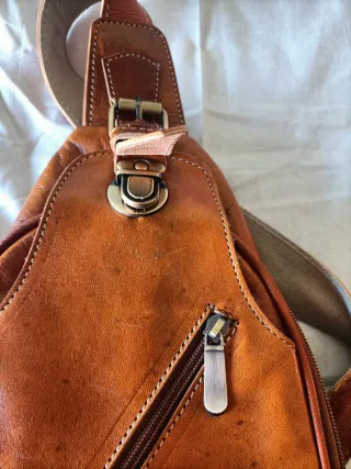 Bandolera de Piel Marrón