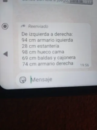 Mueble de dormitorio modular madera