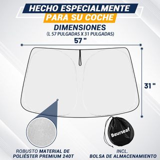 Parasol Coche Delantero,Protección Solar Coche,Pro