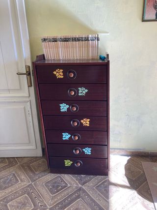 Cómoda 7 cajones madera