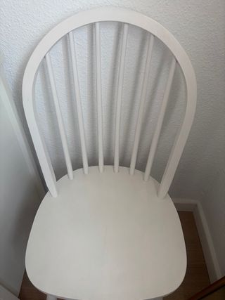 Sillas Windsor de Madera Blanca