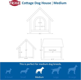 Trixie Caseta Natura Perro, M, 77×82×88 cm