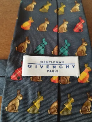Cravatta Givenchy seta fantasia conigli