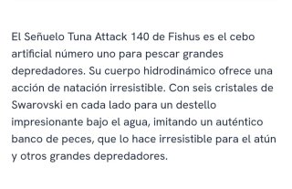 Señuelo Fishus Tuna Attack, Pesca Atún, Bacoretas