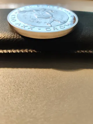 5 Oz moneda Gigante de Plata Pura Gibraltar 1991