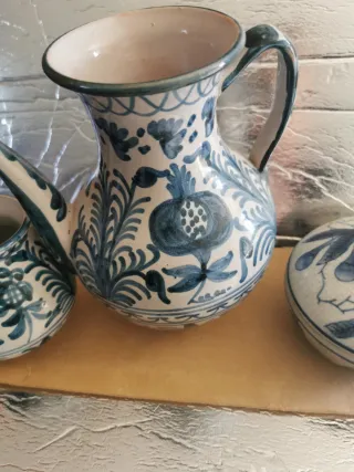 Lote Cerámica Azul y Blanco