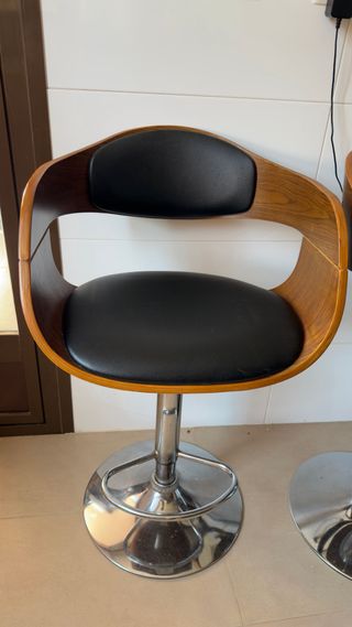 Silla Bar Madera Curvada Regulable