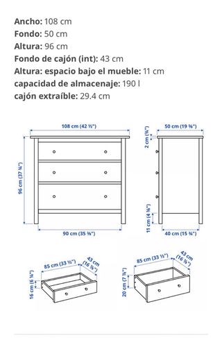 Cajonera color blanco roto