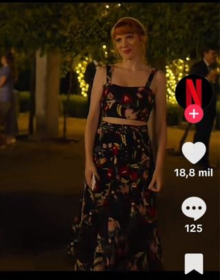 Conjunto Rocio Osorno Negro Bordado Talla 40/42