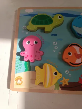 Encajable madera animales marinos