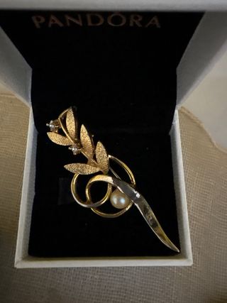 Lote 3 Broches Vintage y Caja Pandora