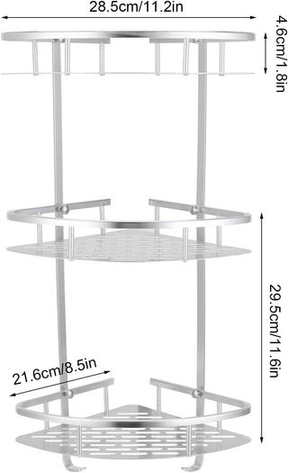 lyrlody Estantes de Ducha con 2 Ganchos, Estante d