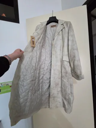 Cappotto donna in pelle beige taglia M masterpelle