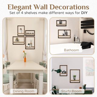 Estanterías rústicas de madera (4 unidades)