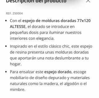 Espejo antiguo dorado