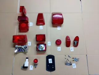 Pilotos y cristales Derbi, Vespa, Vespino