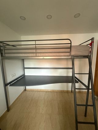 Litera metálica 90x190 con escritorio