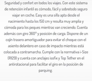 Silla para coche bebe isofix