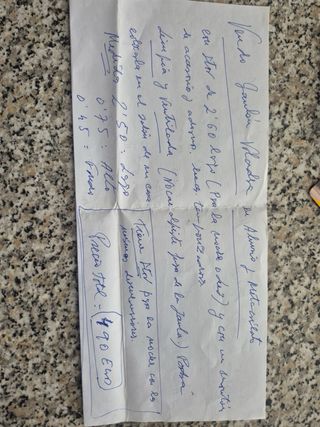 Jaula pájaros aluminio 2.5m x 0.70m