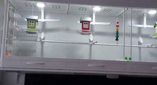 Jaula pájaros aluminio 2.5m x 0.70m